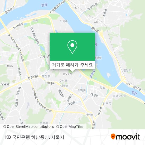 KB 국민은행 하남풍산 지도