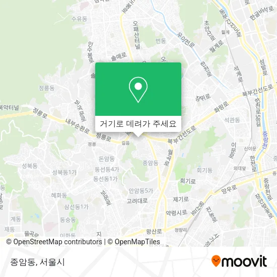 종암동 지도