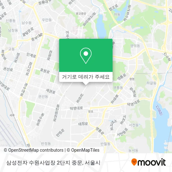 삼성전자 수원사업장 2단지 중문 지도