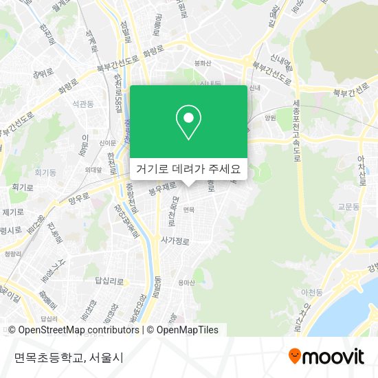 면목초등학교 지도