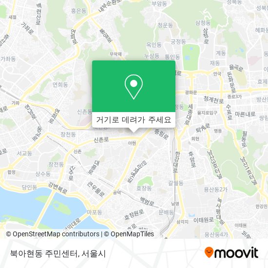 북아현동 주민센터 지도