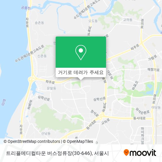 트리플메디컬타운 버스정류장(30-646) 지도