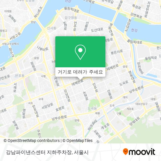 강남파이낸스센터 지하주차장 지도