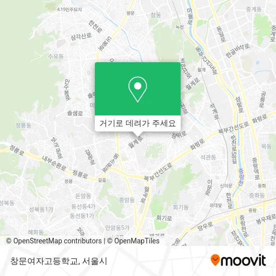 창문여자고등학교 지도