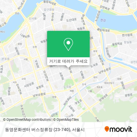 동영문화센터 버스정류장 (23-740) 지도