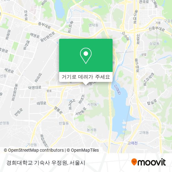 경희대학교 기숙사 우정원 지도