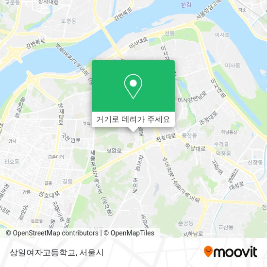 상일여자고등학교 지도