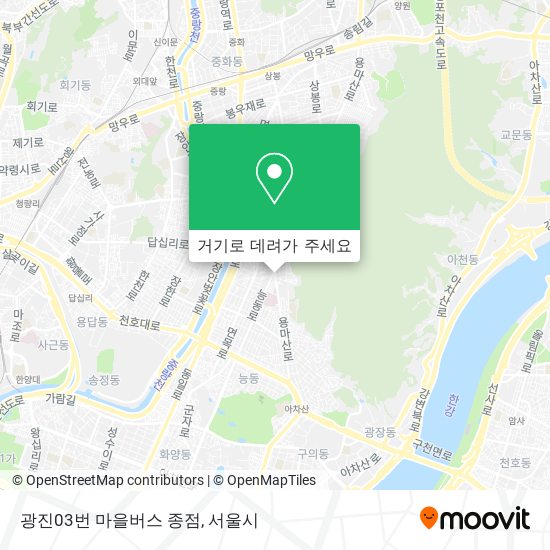광진03번 마을버스 종점 지도