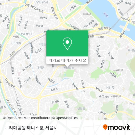 보라매공원 테니스장 지도