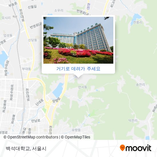 백석대학교 지도