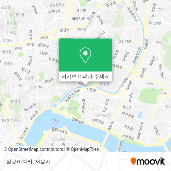 살곶이다리 지도