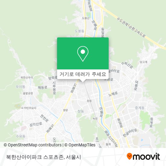 북한산아이파크 스포츠존 지도