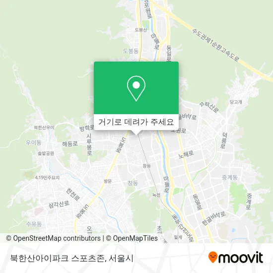 북한산아이파크 스포츠존 지도