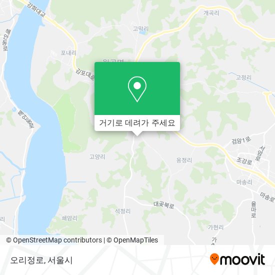 오리정로 지도