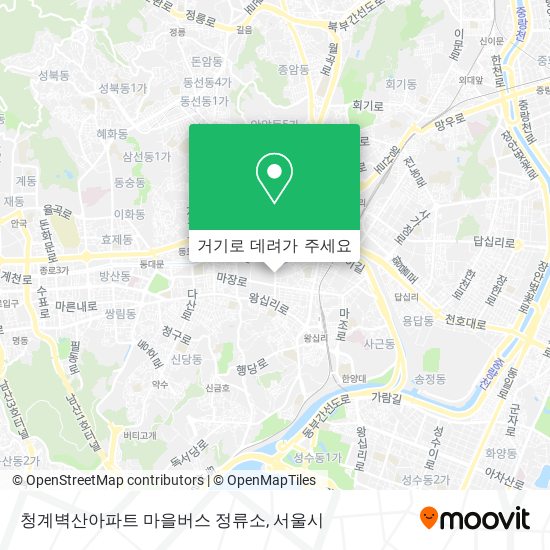 청계벽산아파트 마을버스 정류소 지도