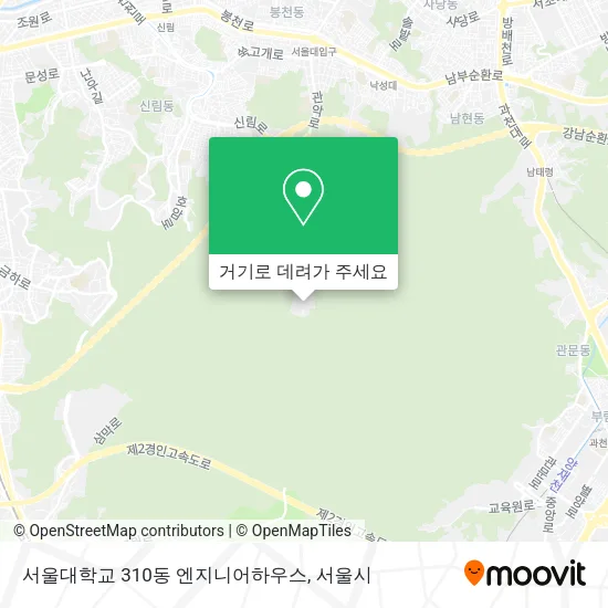 서울대학교 310동 엔지니어하우스 지도