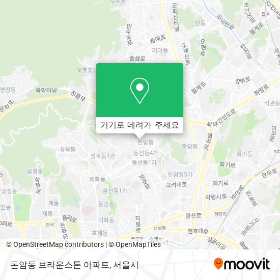 돈암동 브라운스톤 아파트 지도