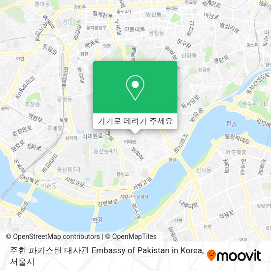 주한 파키스탄 대사관 Embassy of Pakistan in Korea 지도