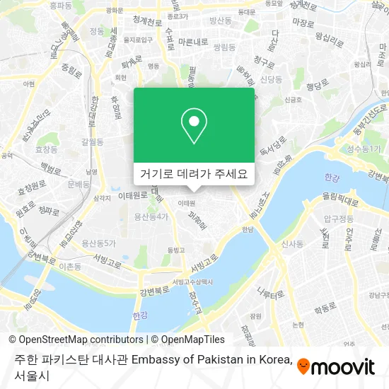 주한 파키스탄 대사관 Embassy of Pakistan in Korea 지도