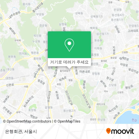 은행회관 지도