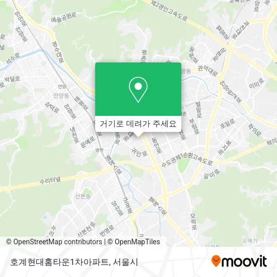 호계현대홈타운1차아파트 지도