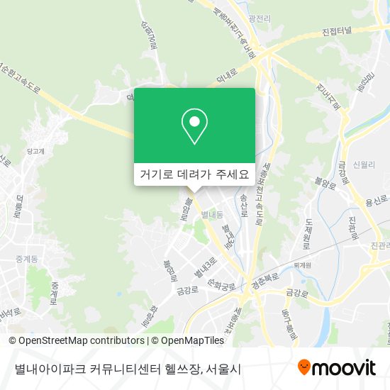 별내아이파크 커뮤니티센터 헬쓰장 지도