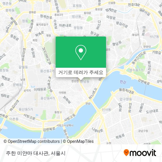 주한 미얀마 대사관 지도