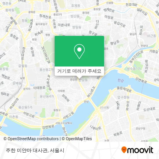 주한 미얀마 대사관 지도