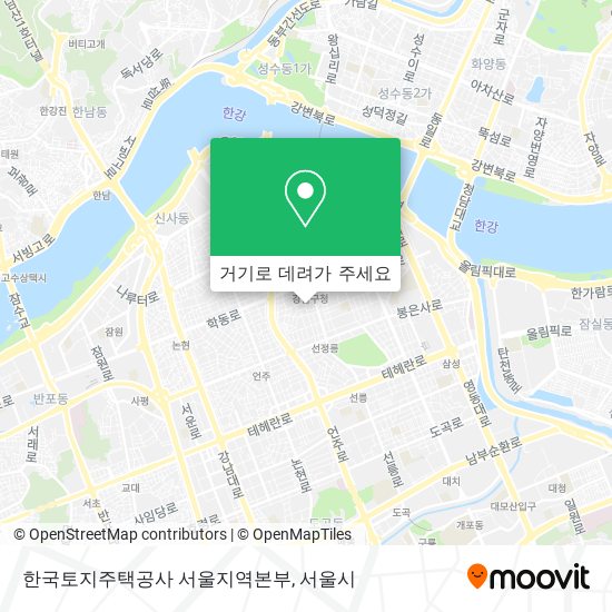 한국토지주택공사 서울지역본부 지도
