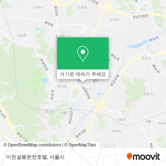 이천설봉온천호텔 지도