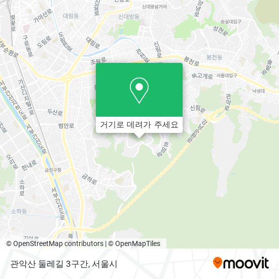 관악산 둘레길 3구간 지도