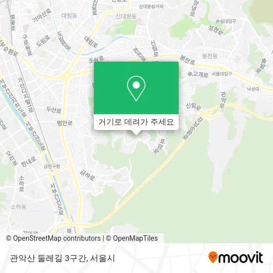 관악산 둘레길 3구간 지도