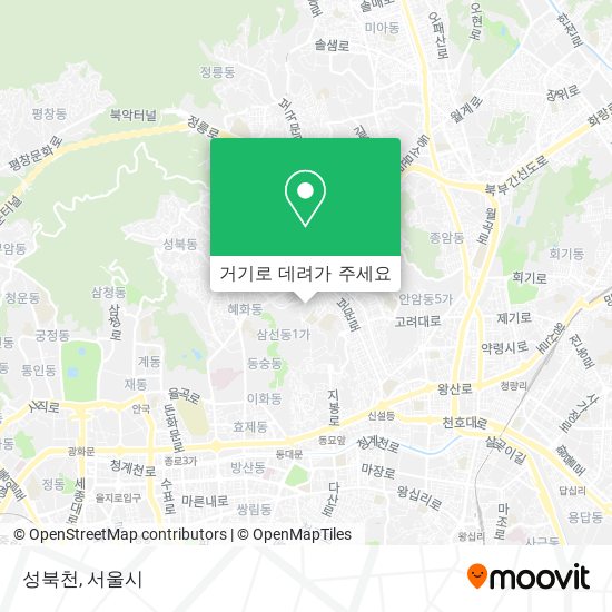 성북천 지도