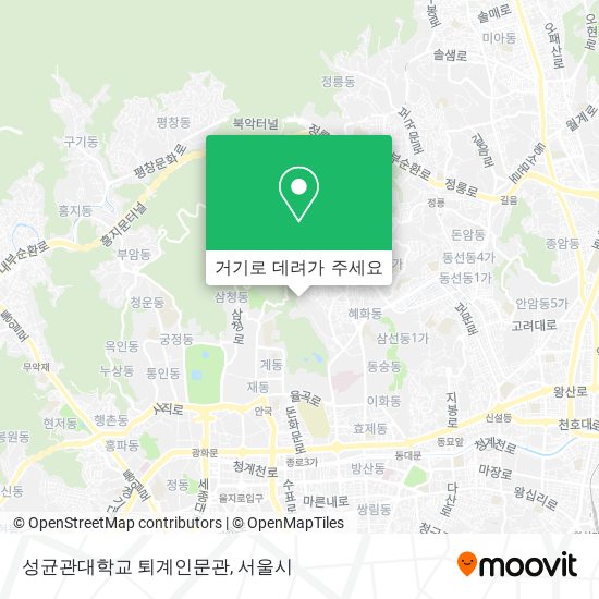 성균관대학교 퇴계인문관 지도