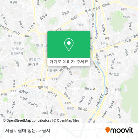 서울시립대 정문 지도