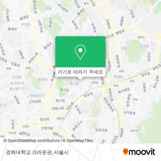 경희대학교 크라운관 지도