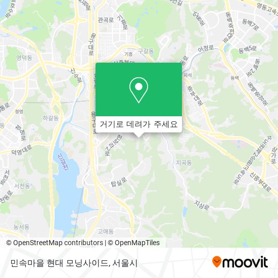 민속마을 현대 모닝사이드 지도