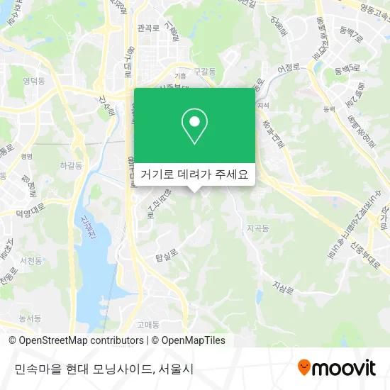 민속마을 현대 모닝사이드 지도