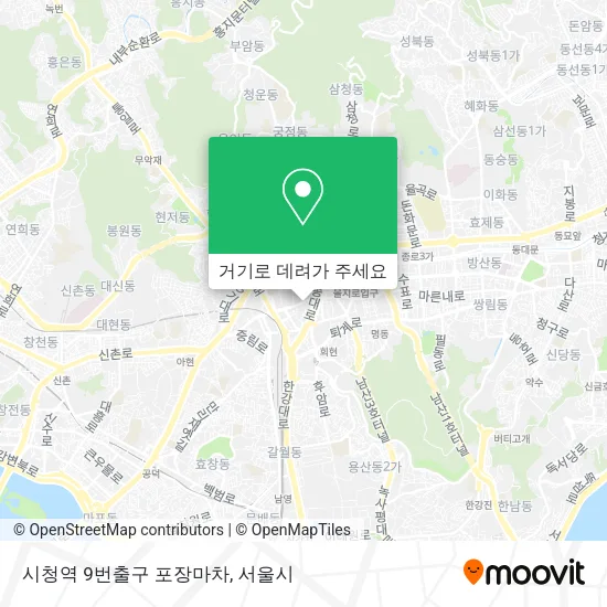 시청역 9번출구 포장마차 지도