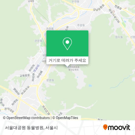 서울대공원 동물병원 지도