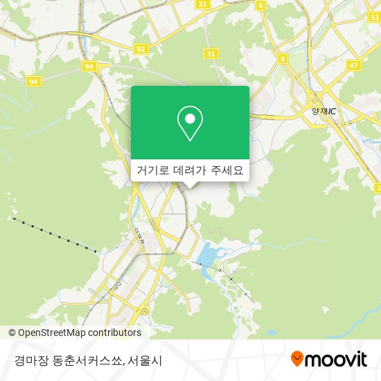 경마장 동춘서커스쑈 지도