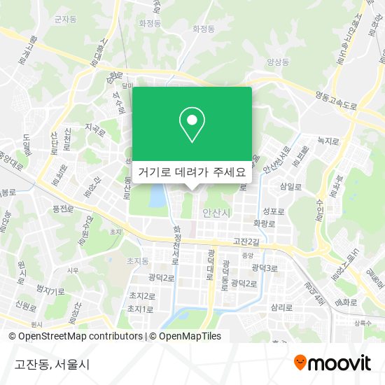 고잔동 지도