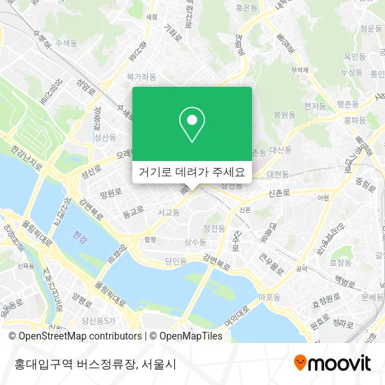 홍대입구역 버스정류장 지도