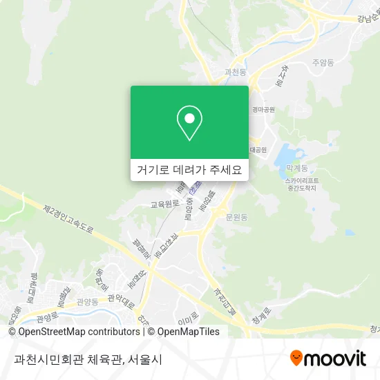 과천시민회관 체육관 지도