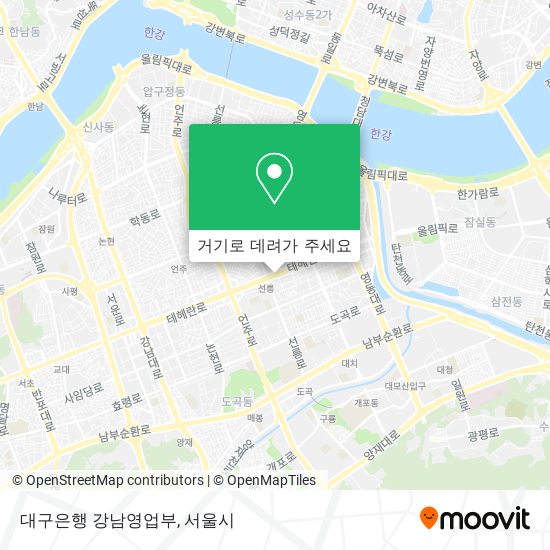 대구은행 강남영업부 지도