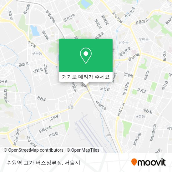 수원역 고가 버스정류장 지도