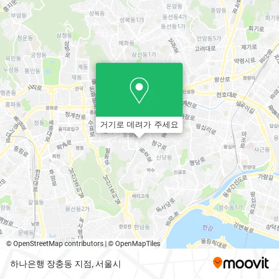 하나은행 장충동 지점 지도