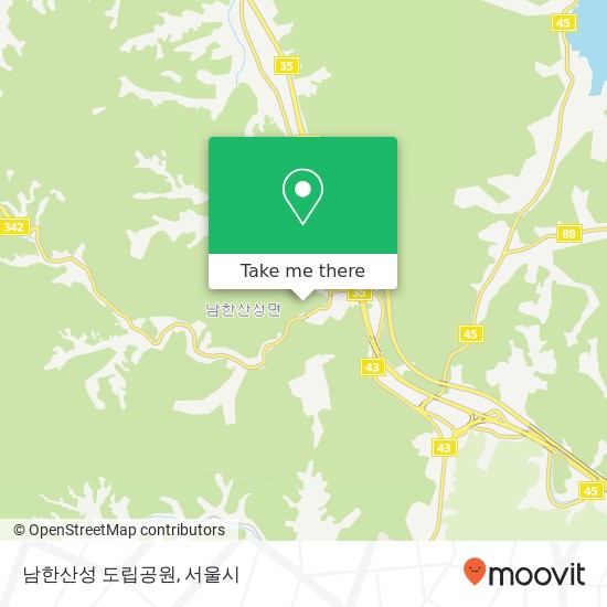 남한산성 도립공원 지도