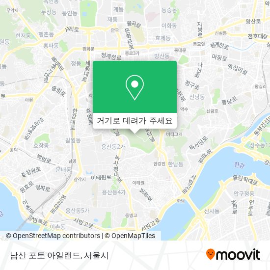 남산 포토 아일랜드 지도