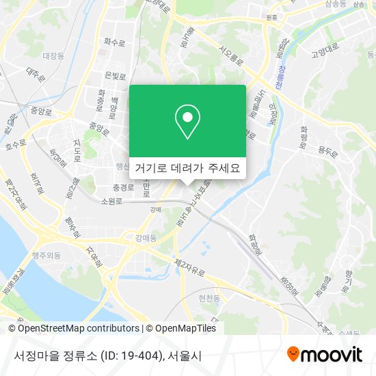 서정마을 정류소 (ID: 19-404) 지도